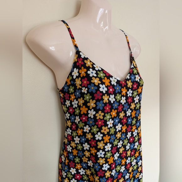 Reformation Black Floral Midi Dress 0 - Picture 3 of 8